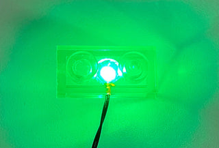 1x2 LED Light-up Plate, USB Powered, LS1x2P Custom Parts United Brick Co® Green