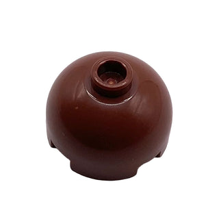 Brick Round 2x2 Dome Top with Bottom Axle Holder (Hollow Stud), Part# 553c Part LEGO® Reddish Brown