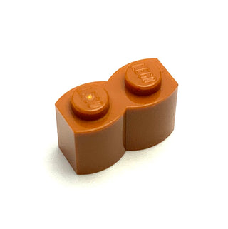 Brick, Modified 1x2 with Log Profile, Part# 30136 Part LEGO® Dark Orange  