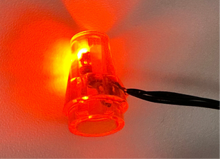 1x1 Flashing LED Light-Up Cone, DIY System, Reconnectable, LFCON-LA Custom Parts United Brick Co® Orange