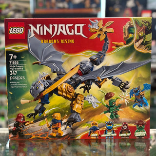 LEGO Ninjago set box featuring a yellow and black dragon with minifigures and ninja characters.