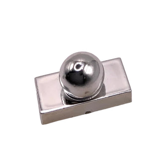 Tile, Modified 1x2 with Ball, Part# 70942 Part LEGO® Chrome Silver Very Good