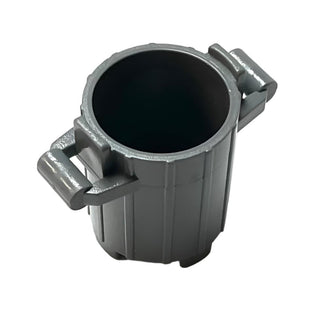 Trash Can Container with 2 Cover Holders, Part# 2439  LEGO® Dark Bluish Gray  