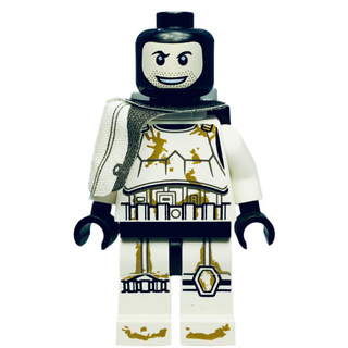 Sandtrooper - White Pauldron, Survival Backpack, Dirt Stains, Balaclava Head Print and Helmet with Dotted Mouth Pattern, sw0383