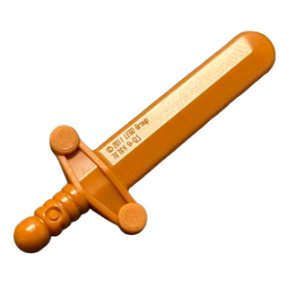 Minifigure, Weapon Sword, Shortsword Elaborate Hilt, Part# 76764 Part LEGO® Dark Orange