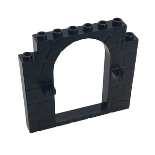 Door Frame 1x8x6 Arched with Clips and Stone Profile, Part# 40242 Part LEGO® Black