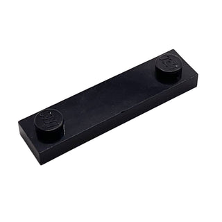 Plate, Modified 1x4 with 2 Studs without Groove, Part# 92593 Part LEGO® Black