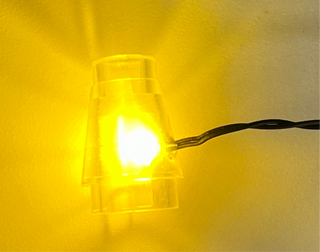 1x1 Flashing LED Light-Up Cone, DIY System, LFCON-DC Custom Parts United Brick Co® Yellow
