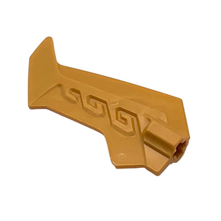 Large Figure Weapon, Blade Jagged with Axle Holder, Part# 76919 Part LEGO® Pearl Gold