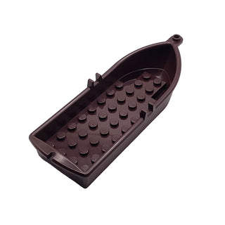 Boat, 14 x 5 x 2 with Oarlocks without Hollow Inside Studs, Part# 21301 Part LEGO® Dark Brown 1 Part