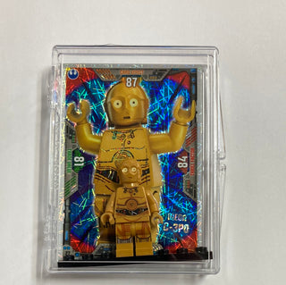 C-3PO, Colorful Wires, Printed Legs, sw0700 Minifigure LEGO® Like New - With Card and Case  