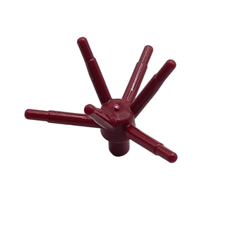 Plant Flower Stem with Bar and Six Stems, Part# 19119 Part LEGO® Dark Red