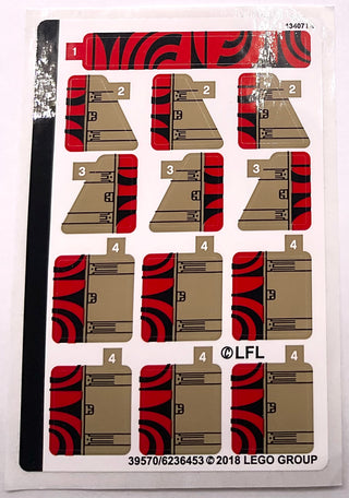 Sticker Sheet for Set Cloud-Swoop Bikes, 75215-1 - (39570/6236453), Part# 75215stk01 Part LEGO® Complete