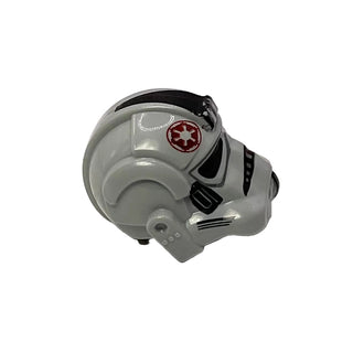 Minifigure, Headgear Helmet SW Stormtrooper Type 2, AT-AT Driver Dark Red Imperial Logo and Large Black Plates on Sides Pattern, Part# 87556pb05 Part LEGO®