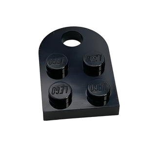 Plate, Modified 2x3 with Hole, Part# 3176 Part LEGO® Black