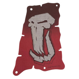 Cloth Sail 14 x 20 Tattered with Fantasy Era Troll Skull Pattern, Part# 61627 Part LEGO® Dark Red Very Good