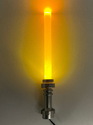 LED Light-Up Lightsaber, USB & DIY System, LSU Custom Parts United Brick Co® Trans-Yellow
