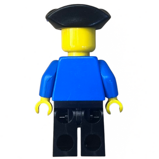 Pirate Brown Shirt, Black Pirate Triangle Hat, pi033 - LEGO® Pirates Minifigure Minifigure LEGO®