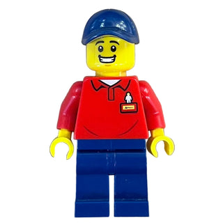 LEGOLAND Park Worker Male with Dark Blue Hat, LLP030 - LEGO® Legoland Parks Minifigure
