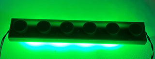 1x6 LED Light Up Plate, DIY System, Reconnectable, LB1x6-LA Custom Parts United Brick Co® Green/Green