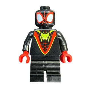 Spider-Man (Miles 'Spin' Morales) - Black Medium Legs, Lime Spider Logo, sh1034 Minifigure LEGO®