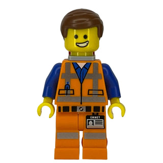 Emmet - Wide Smile, with Piece of Resistance and Plate on Leg, tlm026 Minifigure LEGO®