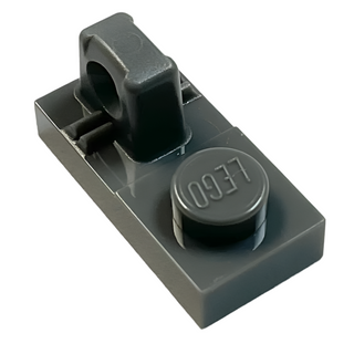 Hinge Plate 1 x 2 Locking with 1 Finger on Top, Part# 30383 Part LEGO® Dark Bluish Gray