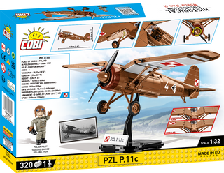 COBI PZL P.11c Fighter Plane : Set #5742 Cobi Kit Cobi Toys
