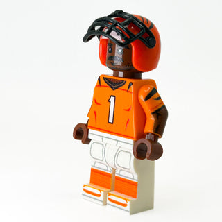 #1 Chase WR Bengals Football Player Minifig made using LEGO parts - B3 Customs Custom minifigure B3 Customs