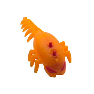 Hero Factory Factory Brain with Molded Hard Plastic Red Eyes and Spikes Pattern (Flexible Rubber), Part# 11164pb01 Part LEGO® Trans-Orange