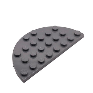 Plate, Round Half 4x8, Part# 22888 Part LEGO® Dark Bluish Gray