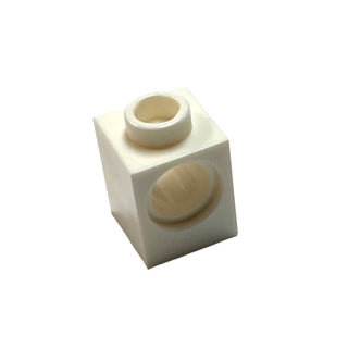 Technic, Brick 1x1 with Hole, Part# 6541 Part LEGO® White