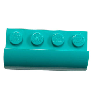 Slope, Curved 2 x 4 x 1 1/3 with 4 Recessed Studs, Part# 6081 Part LEGO® Dark Turquoise