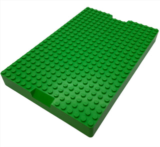 Brick Modified 16 x 24 x 2 with Indentations on Ends (Container Top), LEGO® Part# 93608 Part LEGO® Decent - Bright Green  