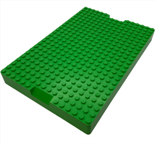 Brick Modified 16 x 24 x 2 with Indentations on Ends (Container Top), LEGO® Part# 93608 Part LEGO® Very Good - Bright Green  