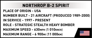 Northrop B-2 Spirit Stealth Bomber: COBI Set #5916 Building Kit Cobi Toys