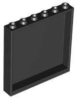 Panel 1x6x5, Part# 35286/59349 LEGO® Black 1 Part