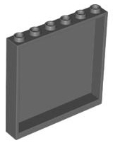 Panel 1x6x5, Part# 35286/59349 LEGO® Dark Bluish Gray 1 Part