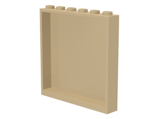 Panel 1x6x5, Part# 35286/59349 LEGO® Tan 1 Part