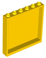 Panel 1x6x5, Part# 35286/59349 LEGO® Yellow 1 Part