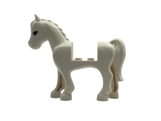 Horse with 2 x 2 Cutout with Dark Azure Eyes and 2 Black Eyelashes Pattern LEGO® Animals LEGO®