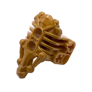LEGO® Bionicle Armor Uniter with 2 Pin Holes on Front, Axle and Pin Holes on Sides, Part# 24191 Part LEGO® Pearl Gold Very Good
