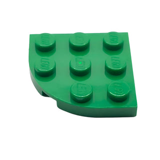 Plate, Round Corner 3x3, Part# 30357 Part LEGO® Green