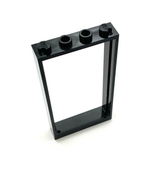 Door Frame 1x4x6 with Two Holes on Top and Bottom, Part# 60596 Part LEGO® Black  