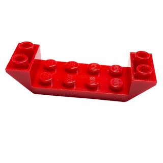Slope, Inverted 45 6 x 2 Double with 2 x 4 Cutout, Part# 22889 Part LEGO® Red