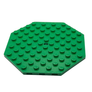 Plate, Modified 10x10 Octagonal with Hole, Part# 89523 Part LEGO® Green
