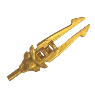 Minifigure, Weapon Sword, Double Blade with Bar Holder (Valious), Part# 11103 Part LEGO® Pearl Gold
