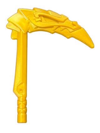 Minifigure, Weapon Sickle with Dragon Head and Short Wrapped Handle (Ninjago Scythe of Quakes), Part #86125a