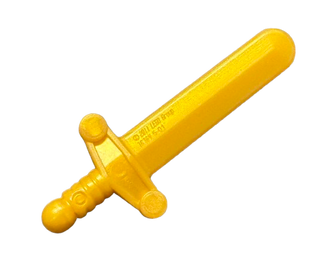 Minifigure, Weapon Sword, Shortsword Elaborate Hilt, Part# 76764 Part LEGO® Pearl Gold