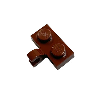 Plate, Modified 1x2 with Clip on Side (Horizontal Grip), Part# 11476 Part LEGO® Reddish Brown